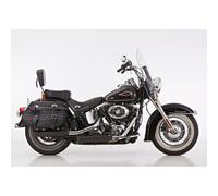 Falcon, scarico Slip-on a doppia scanalatura nero 14-16 FXSB; 07-10 FXSTC; 07...