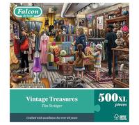 Falcon Vintage Treasures - Puzzle da 500 pezzi XL per adulti, splendidamente illustrato, puzzle per adulti da 500 pezzi, attività divertente per la casa, puzzle per giorni di pioggia, grande