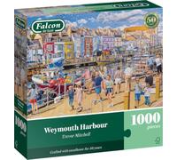 Falcon Weymouth Harbour - Puzzle vintage splendidamente illustrato con materiali FSC di alta qualità, 1000 pezzi per adulti Nostalgico, regalo di compleanno e Natale, 68 x 49 cm