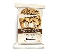 Falcone - Cookie Cuor di Gianduia e Cioccolato -Il Maxi Biscotto Made in Italy - Confezione da 40 pz da 50gr.