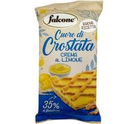 Falcone - Cuore di Crostata CREAMA al LIMONE da 60g - Confezione da 44 monoporzioni da 60g -