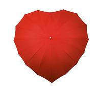 Falcone Parapluie droit - toile en forme de coeur rouge Ombrello classico, 80 cm, Rosso (Rouge)
