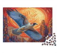 Falcone peregrino Puzzle 1000 Pezzi In Cartone Pressato, Un Puzzle Per Gioco Edugattoivo Sfida, Ideale Per Hobby Invernale, Regalo Per Coppie 70x50cm/1000pcs