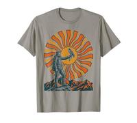 Falconer Retro Sunburst Mountain Nature Falconry Hawk Maglietta