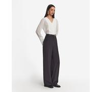 Falconeri Camicia con Scollo a V in Seta Donna Bianco Taglia S