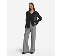 Falconeri Camicia con Scollo a V in Seta Donna Nero Taglia S