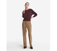 Falconeri Girocollo con spacchi in Cashmere Ultrafine Donna Ebano Tinto Capo Taglia M