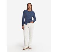 Falconeri Golfino con lavorazione a treccine in Cashmere Ultrafine Donna Blu Baltico Melange Taglia L