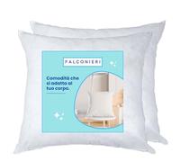 Falconieri Set di 2 Cuscini per Divano 50x50 Coppia Cuscini Quadrati Imbottitura di Riempimento Interno per Arredamento Divano e Letto Morbidi Antiacaro e Lavabili in Lavatrice 100% Made in Italy