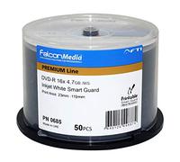 FalconMedia SmartGuard Bianco Inkjet Dvd-R - 16 x, 4.7 GB, hub-Printable, Resistente all' Acqua - 50 Pezzi