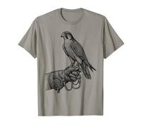 Falconry Glove Falcon Peregrine Hawk Gauntlet Raptor Etching Maglietta