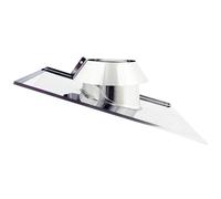 Faldale inclinato in acciaio inox 6 decimi AISI 304 per tubo da 80mm