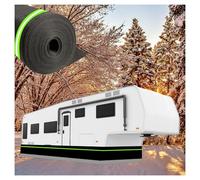 Faldón para caravana de fácil instalación, ideal para el invierno. Faldón de 79 cm de alto para exteriores de casas móviles, resistente al viento y la nieve. Accesorios para caravanas exteriores. 36