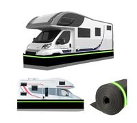 Faldón para caravana sin necesidad de taladrar, ideal para el invierno. Faldón de 0,8 m de altura para caravanas y remolques de viaje. Faldón de fibra de alta densidad para caravanas y remolques de