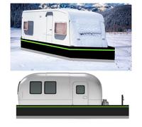 Faldón para caravana sin necesidad de taladrar, ideal para el invierno. Faldón de 80 cm de alto para caravanas y remolques de viaje. Práctico faldón para caravanas y casas móviles de 18 m (59 pies).