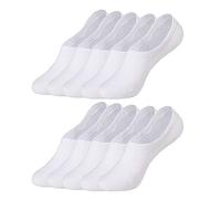 Falechay Calzini donna Fantasmini Uomo Cotone Calze Antiscivolo 10 Paia Bianco 35-38