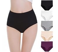 Falechay Mutanda Donna Vita Alta Cotone Slip Traspirante Confortevole Pacco da 5 Multicolore-3,S