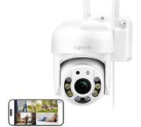 faleemi Telecamera di sicurezza WiFi 2K per la casa con controllo app per telefono cellulare, visione notturna a colori, rilevamento del movimento AI, monitoraggio automatico, audio a 2 vie,