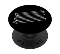 Falegname di assi di legno minimalista ottico e illusione PopSockets PopGrip Adesivo