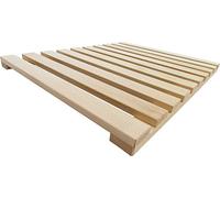Falegnameria S.Andrea Pedana Doccia in Legno Naturale di faggio cm 77x60 Prodotta artigianalmente in Italia, Antiscivolo