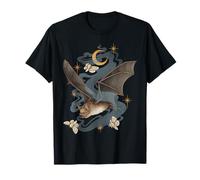 Falena a Forma di Pipistrello, Stile Gotico, Grunge, Stregoneria, Vintage, Emo, Occulto Maglietta
