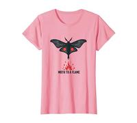 Falena alla Fiamma: mistica attrazione Notturna Maglietta, Donna, Rosa, XXL