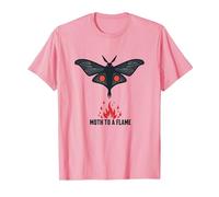 Falena alla Fiamma: mistica attrazione Notturna Maglietta, Uomo, Rosa, L