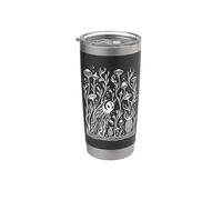 Falena Fiore Mostro Streghe Foresta Scuro Cottagecore Gotico Bicchiere termico in acciaio inox doppia parete