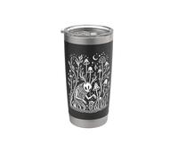 Falena Fiore Mostro Streghe Foresta Scuro Cottagecore Gotico Bicchiere termico in acciaio inox doppia parete