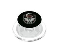 Falena Rosa Luna Crescente Arte Gotica Botanica Mistica PopSockets PopGrip per MagSafe