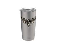 Falena Teschio Morte Dark Horror Witchcore Bicchiere termico in acciaio inox doppia parete