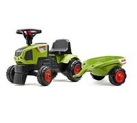 Falk-F1012B Baby Trattore Claas + Rimorchio, Colore Verde, F1012B