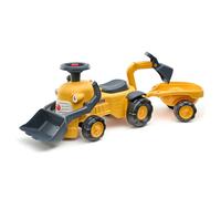 Falk - Portatore Tractopelle Komatsu - Pala frontale - Da 12 mesi - 90% di plastica riciclata - Escavatore e rimorchio - Made in France - 916N - Giallo