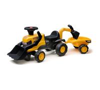 Falk - Portatore Trattore Bambino JCB - Volante direzionale con clacson e ruote silenziose - Escavatore anteriore ed escavatore - Da 12 mesi