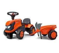 Trattore a pedali per bambini Kubota con rimorchio e accessori