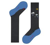 FALKE Active Rainboot K Kh lana lyocell al ginocchio spessi caldi traspiranti fantasia 1 paio, Calzini lunghi Unisex - Bambini, Blu Indigo Melange 6227, 23-26