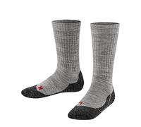 FALKE Active Warm K So lana filo funzionale spessi caldi traspiranti tinta unita 1 paio, Calzini Unisex - Bambini, Grigio Mid Grey Melange 3530, 27-30