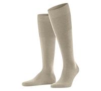 FALKE Airport M Kh lana cotone al ginocchio tinta unita 1 paio, Calzini lunghi Uomo, Beige Melange 4043, 43-44