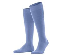 FALKE Airport M Kh lana cotone al ginocchio tinta unita 1 paio, Calzini lunghi Uomo, Blu Cornflower Blue 6554, 49-50