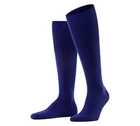 FALKE Airport M Kh lana cotone al ginocchio tinta unita 1 paio, Calzini lunghi Uomo, Blu Royal Blue 6000, 45-46