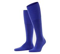 Falke Airport M Kh lana cotone al ginocchio tinta unita 1 paio, Calzini lunghi Uomo, Blu Sapphire 6055, 39-40