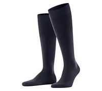 Falke Airport M Kh lana cotone al ginocchio tinta unita 1 paio, Calzini lunghi Uomo, Blu Space Blue 6116, 39-40