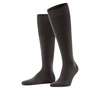 Falke Airport M Kh lana cotone al ginocchio tinta unita 1 paio, Calzini lunghi Uomo, Marrone Brown Melange 5041, 41-42