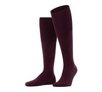 FALKE Airport M Kh lana cotone al ginocchio tinta unita 1 paio, Calzini lunghi Uomo, Rosso Barolo 8596, 39-40