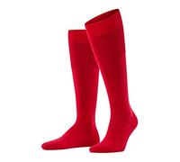 Falke Airport M Kh lana cotone al ginocchio tinta unita 1 paio, Calzini lunghi Uomo, Rosso Scarlet 8120, 39-40