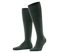 FALKE Airport M Kh lana cotone al ginocchio tinta unita 1 paio, Calzini lunghi Uomo, Verde Hunter Green 7441, 45-46