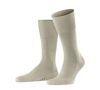 FALKE Airport M So lana cotone tinta unita 1 paio, Calzini Uomo, Beige Melange 4043, 41-42