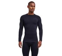 FALKE Maximum Warm Round Neck M L/s Sh Filo Funzionale Asciugatura Rapida 1 Pezzo, Maglia Uomo, Nero Black 3000, XXL