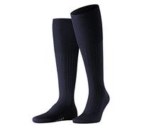 FALKE Bristol Pure M Kh lana al ginocchio tinta unita 1 paio, Calzini lunghi Uomo, Blu Dark Navy 6370, 41-42
