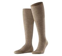 FALKE Bristol Pure M Kh lana al ginocchio tinta unita 1 paio, Calzini lunghi Uomo, Marrone Nutmeg Melange 5410, 41-42